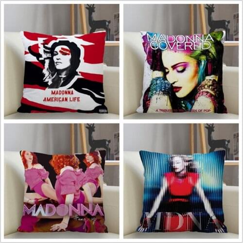 Musife Custom Madonna Pillowcase Home Decoration 45*45cm Zipper Square Pillowcase Throw Pillow Cover Drop Shipping