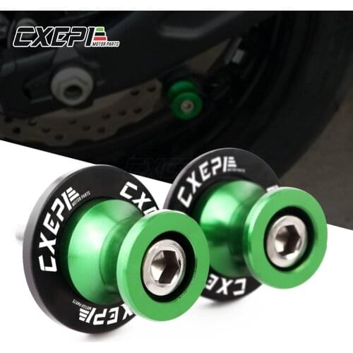 M10 For KAWASAKI Z750 Z750R Z750S Z250 NINJA 250 300 ER6N ER6F VULCAN/S 650 CNC Swingarm Spools stand screws Slider With logo
