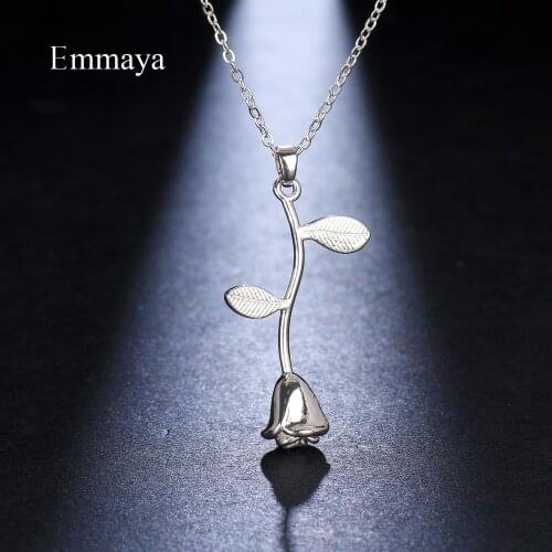 Emmaya Fashion Charming Rose Modelling Design Three Color Choice Gorgeous Necklace Women&Girls Modern Dress-up In Wedding Party