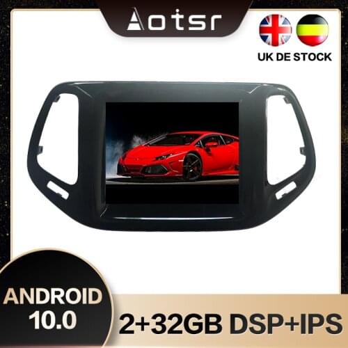 AOTSR For Jeep Compass 2017-2019 8.4 Inch 4+64GB Android 9.0 Car GPS Navigation Radio Multimedia Player Radio DSP WIFI fast boot