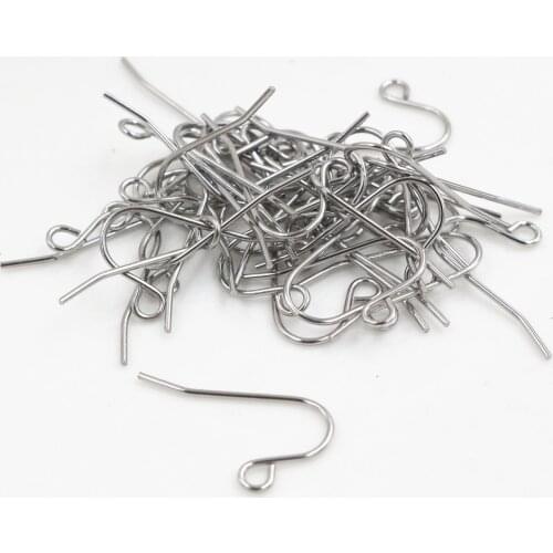 Never Fade) 100pcs/lot 20x12mm Stainless Steel DIY Earring Findings Clasps Hooks Jewelry Making Accessories Earwire -W1-15
