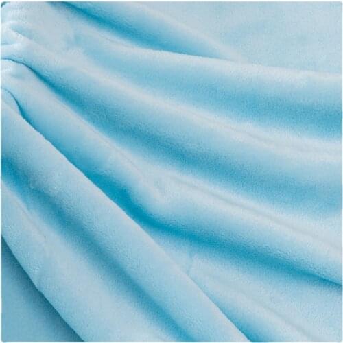 Width 70'' Solid Color Comfortable Soft Thickened Flannel Fabric By The Half Yard For Pajamas Hat Slippers Blanket Material
