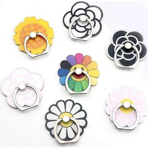Beautiful Sunflower Universal Phone Ring Holder Mobile Phone Holder Stand Finger Ring Holder suporte celular For iPhone Table