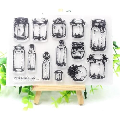 KSCRAFT Bottle Transparent Clear Silicone Stamp/Seal for DIY scrapbooking/photo album Decorative clear stamp 305