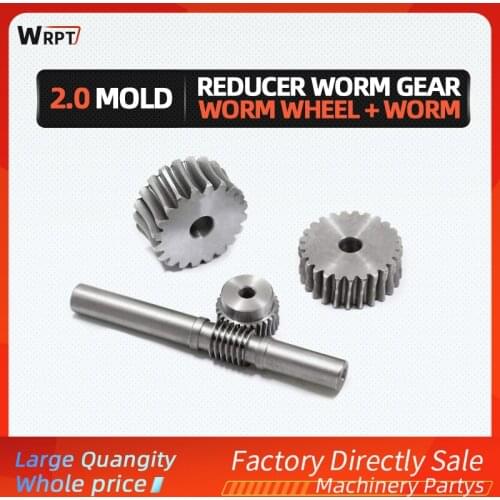 1/2PCS 2mold 15/20/25/30/35/40/45/50/55/60/80T reducer worm gear and worm large transmission ratio 45 steel