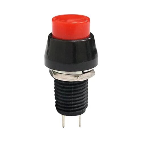 Self-locking & Momentary Round Small Push Button Switch Terminal 250V 2A Red Green 2Pin 12mm