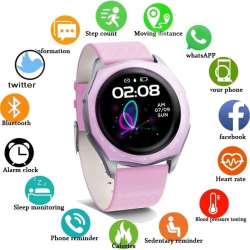 2021 New Smart Watch Women Physiological Heart Rate Blood Pressure Monitoring For Android IOS Waterproof Ladies Smartwatch