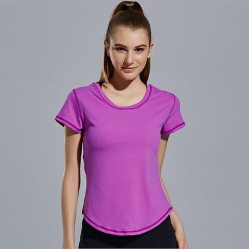 Sport Top Fitness Women T Shirt Mesh Patchwork Yoga Shirt Stretch Running Workout Tops Jersey Female Sports T-shirts For Women