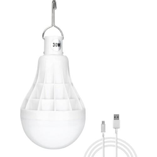 LED Light 30W Hook Light Rechargeable Home Lighting Lamp Outdoor Waterproof Camping Tent Light Booth Light