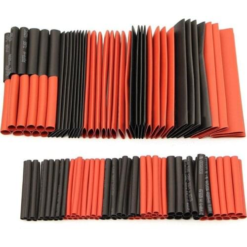 127Pcs Black Assorted Heat Shrink Tubing Sleeving 2:1 Insulated Wrap Wire Cable Shrinkable 2-13mm Kit with Polyolefin Tube