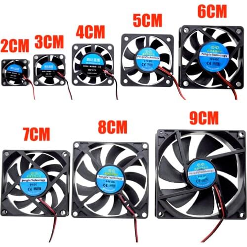 3D Printer Parts computer 4CM 5CM 6CM 4010 4020 5010 6010 Cooling Fan 5V 12V 24V 2Pin USB Blower Fan Turbo Brushless