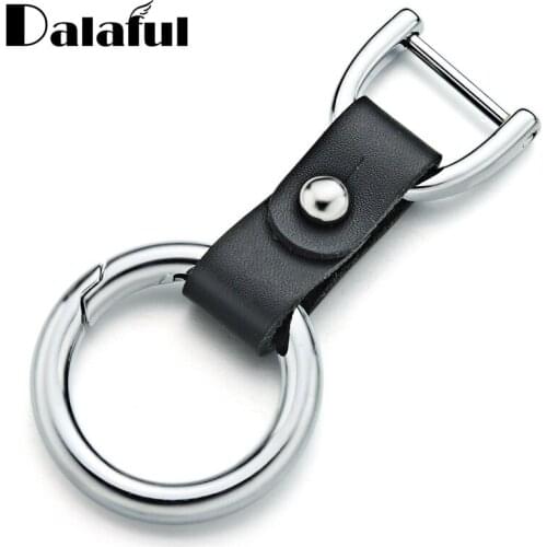 High Quality Leather Keychain Handmade Key Holder For Car Women Men Gift Keys Organizer for Automobile Detachable Keyrings P011