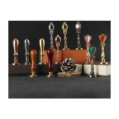1PC Retro Wax Sealing Stamp Alloy / Wood Handle For Wax Sealing Stamps Grip Wedding Post Stamping Art DIY Craft