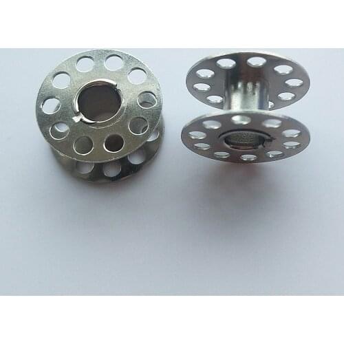 10pcs High Quality 10 Holes Metal Bobbins Spool Sewing Craft Tools Stainless Steel Sewing Machine Bobbin Spool