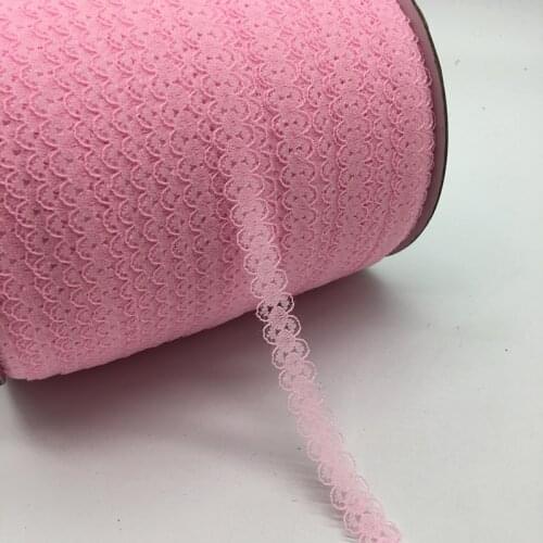 10yards/lot 5/8" (15mm)Wide Pink Bilateral Handicrafts Embroidered Net Lace Trim Ribbon DIY Sewing & Skirt Accessories