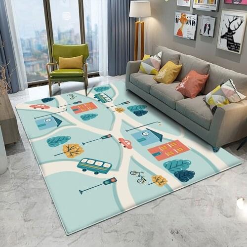 2020 Landscape Game Learn For Baby Play Rectangular Carpet In The Childrens Room High Childrens Flannel Quality Rug Carpet
