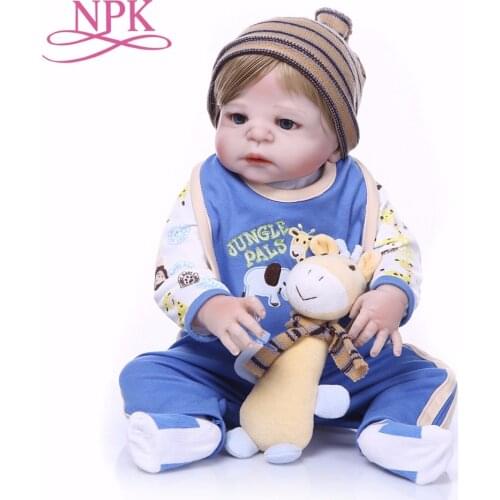 55cm Full Silicone Reborn Baby Doll Toys 22inch realistic bebe Realistic Newborn Babies Doll Lovely Birthday Gift toys doll