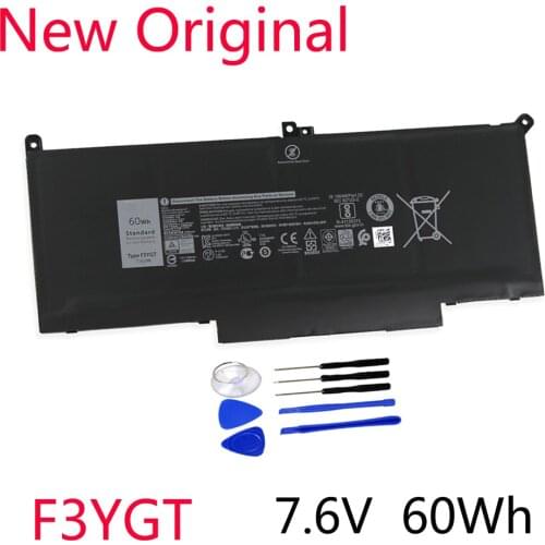 7.6V 60wh New F3YGT Original Battery For Dell Latitude 12 7000 E7280 E7290 E7380 E7390 E7480 E7490 2X39G