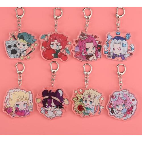 Jos Bizarre Adventure Acrylic Keychain Animation Peripheral Creative Bag Pendant