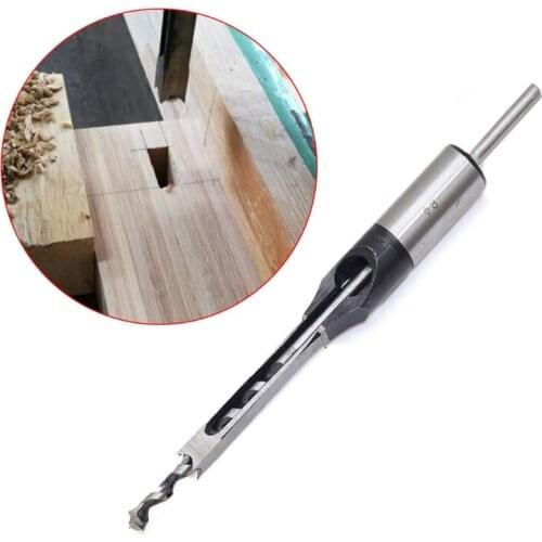 B2QB Sturdy Woodworking Square Drill Bits Woodworking Square Hole Mortise Bit High Speed Steel Woodworking Hole Saw Mortise