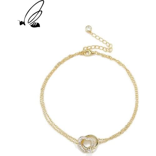 SSTEEL 925 Sterling Sliver Love Anklets Designer Gifts For Womens Simple Chain Fashion Style Minimalist Accessories Jewellery