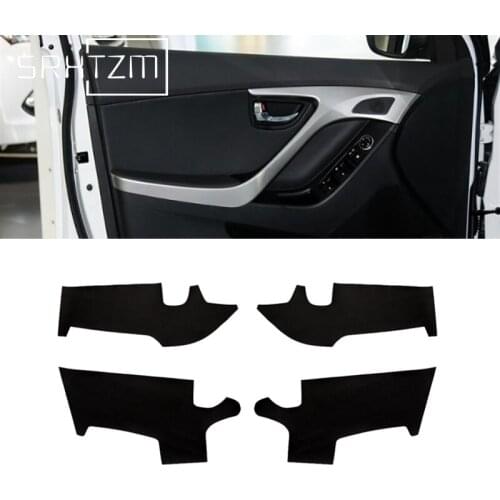 For Hyundai Elantra Avante 2010-2016 4PCS Car Interior Door Handle Panel Armrest Microfiber Leather Cover