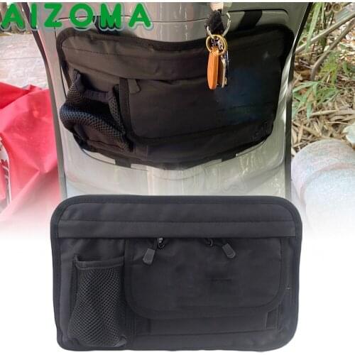 For Piaggio Vespa LX LXV Sprint Primavera 50 125 200 300 GTS 300ie 250ie Moto Black Tool Tank SaddleBag Storage Bag Universal
