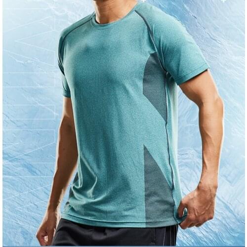 Summer Sports T-Shirt Mens Quick Dry Set Short Sleeve Ice Loose Ice Feel Basketball Training Running Fitness Wear