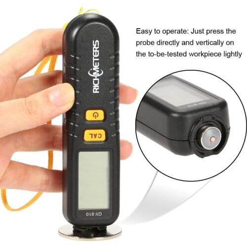 GY910 Handheld Digital Coating Thickness Gauge Tester Fe/NFe Coatings LCD Display