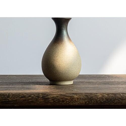 Ceramic Small Vase Decoration Stoneware Tea Room Living Room Bogu Frame Office Flower Arrangement Decoration Antique Flower