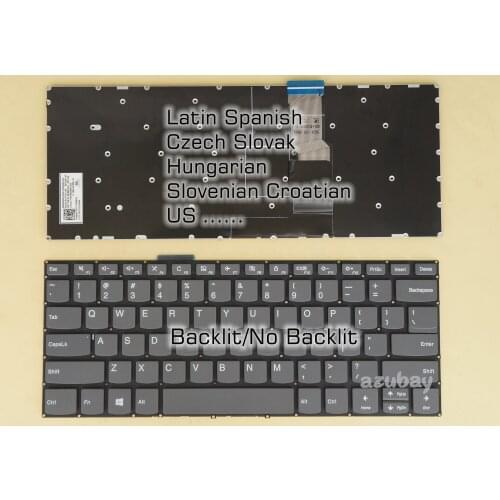 US LA Spanish Czech Slovak Keyboard For Lenovo Ideapad S340-14API S340-14IWL Touch S340-14IIL S340-14IML V130-14igm, Backlit/No
