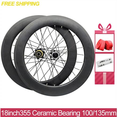 18inch 355 Birdy Folding Bike Parts SEMA Ceramic Bearing 11speed Hub Disc Brake 100/135mm Full Carbon Fiber Bicycle Wheelset