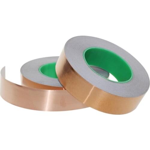 30mm X 30m Single Adhesive Conductive Copper Foil Tape EMI Shield Copper Strip High Quality