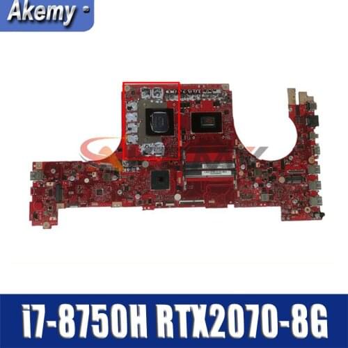 GL704GW Motherboard i7-8750H RTX2070-8G For ROG For Asus GL704 GL704G GL704GW Laptop motherboard GL704GW Mainboard