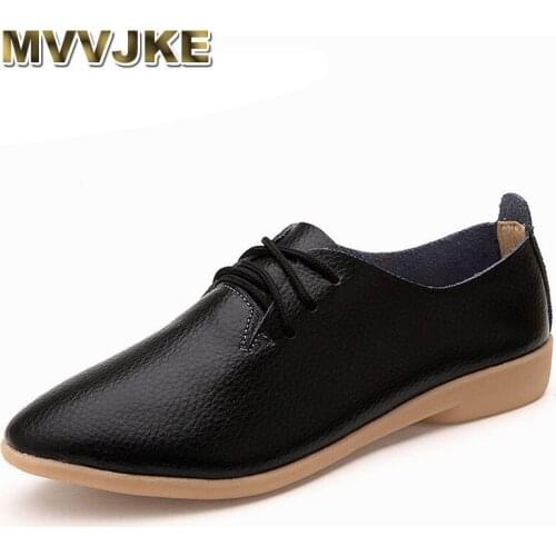 MVVJKE Women' Shoes Ballet Soft Genuine Leather Loafers Slip On Woman Flats Shoe Flexible Peas Footwear Large Women Size E211