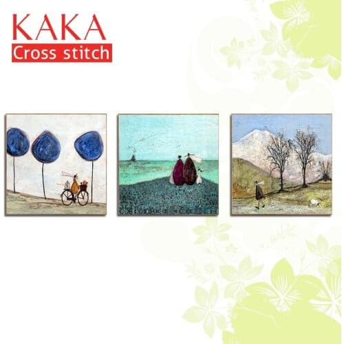 KAKA Cross stitch kits,Embroidery needlework sets with printed pattern,11CT-5D canvas for Home Decor Painting,landscape CKC0018