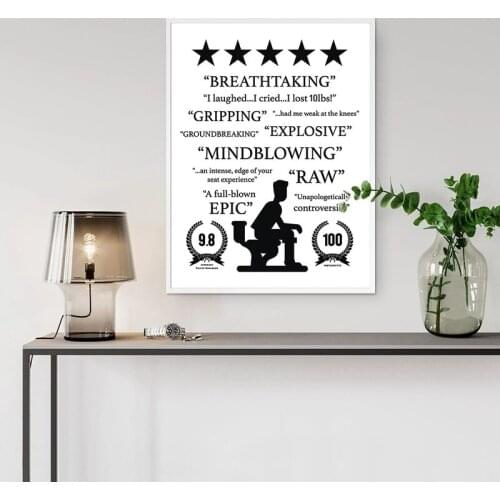 Black White Bathroom Toilet Review Print Funny Toilet Signs Bathroom Wall Art Prints Toilet Humour Pictures Bathroom Home Decor