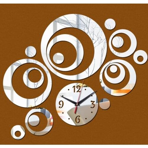 Time-limited diy wall stickers clock home decoration design quartz needle acrylic mirror clocks modern