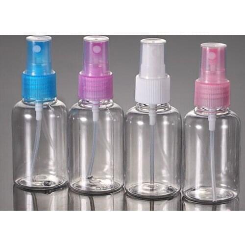 30/50/100ml Empty Refillable Spray Bottle Travel Transparent Plastic Clear Perfume Atomizer DIY Mouth Wash Portable Bottle Good