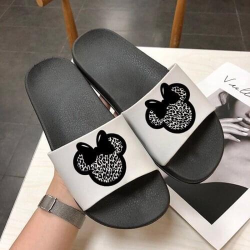 Cartoon Mouse head Fun Cute Floor Family Shoes Summer Bathroom Sandals 2021 New Women Slippers Home Indoors Slippers Mujer