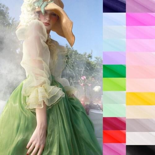 24colors pure color custom print natural silk fabric for dress organza fabrics tissu au metre telas patchwork DIY christmas tela