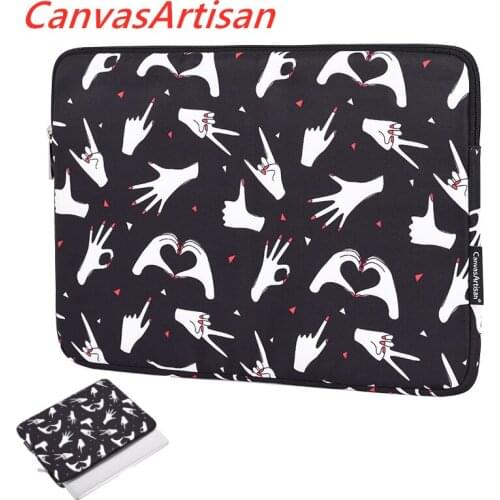 CanvasArtisan Brand Laptop Bag 11",12",13",14",15",13.3",Fashion Finger Sleeve Case For Macbook Air Pro Notebook,Dropship V019