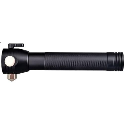 Multifunctional outdoor camping tool LED flashlight USB port rechargeable torch with solar panel and compass