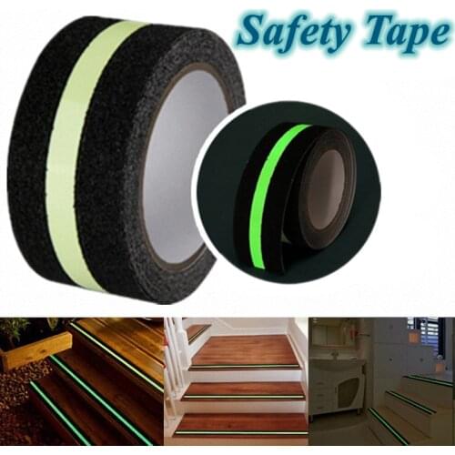50MM*1/2M PET Stairs Anti-slip Tape Luminous Warning Anti-fouling Waterproof Sticker Grip Glow In The Dark Self Adhesive Tape