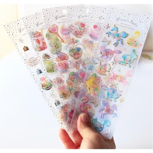 Resplendent Crystal Decorative Stickers Adhesive Stickers DIY Decoration Diary Stationery Stickers Children Gift