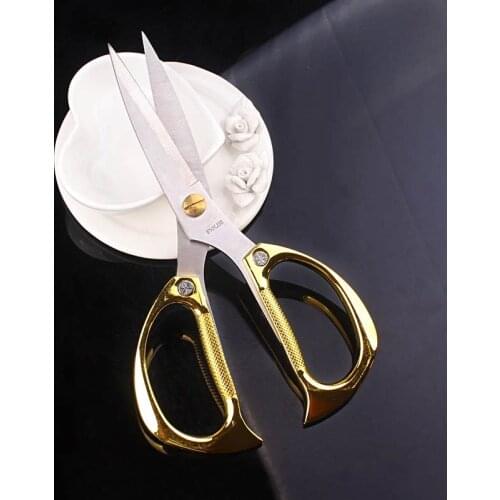 Gold Scissors For Metal Sewing Fabric Clothing Cutter Vintage Stainless Steel Tailors Scissorss Sewing And Embroidery Acissors