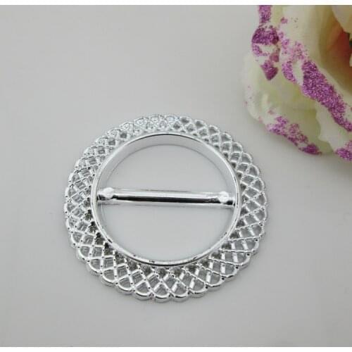 AB33 35mm)20pcs Big Round Silver Plastic Buckles Sewing Garment