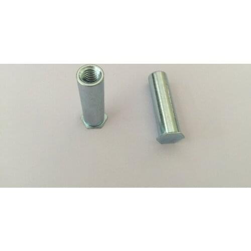 100Pcs Hole Through Carbon Steel M2.5x4/5/6/7/8/9/10/11/12/14/16/18/20mm Plates Punching Hex Insert Rivet for Nuts