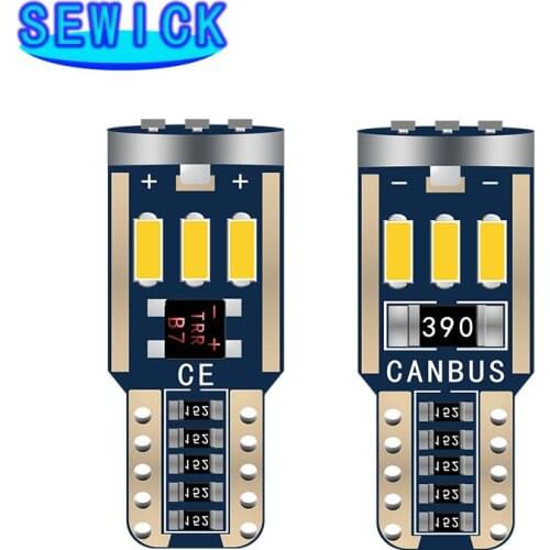 100Pcs T10 Led Canbus W5W Led Bulb Car Interior Light 9led 4014smd 194 168 No Error Reading Dome Light Instrument Plate Lamp