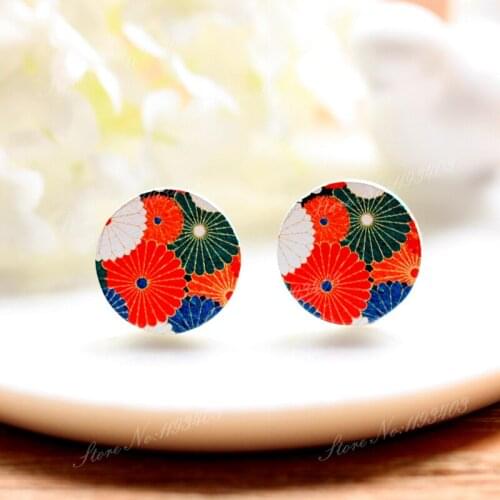 16mm Flower Round High Quality Photo Wood Laser Cut Cabochon to make Rings, Earrings,Bobby pin,Necklaces, Bracelets-(WEH-337)